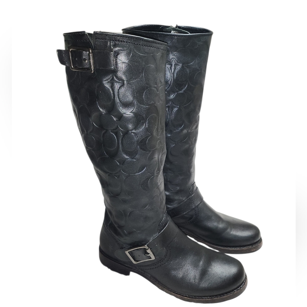 Frye X Coach Y2K  limited edition Veronica Tall boot  signature Coach Size 6